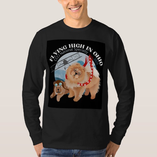 Camiseta Camisa-T de manga longa - Cor escura (Frente)