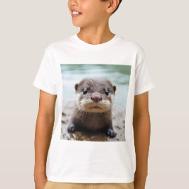 Camiseta Camisa-T de manteiga branca - Camisas-animais boni