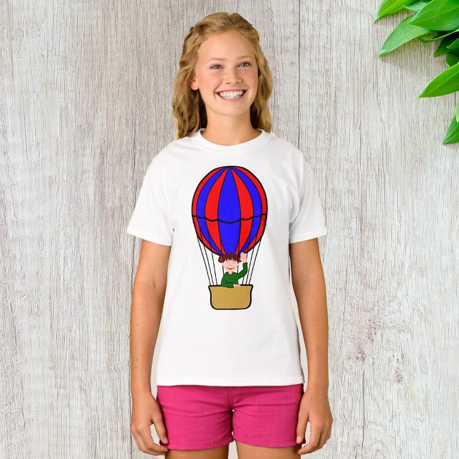 Camiseta Camisa-T de Meninas Balões de Ar Quente (Criador carregado)