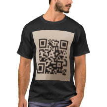 "Camisa-T de Moda-Frente com Código QR Digitalizáv