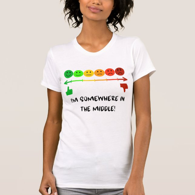 Camiseta Camisa-T de mulher branca - humor (Frente)