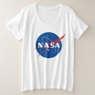 Camiseta Camisa-T de mulher da NASA (Rocket White)