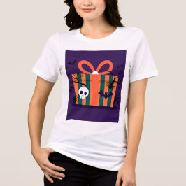 Camiseta Camisa-T de mulher presente no crânio