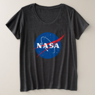Camiseta Camisa-T de mulheres da NASA (Cinza de meteoritos)