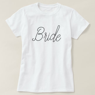 Camiseta Camisa-T de noiva das cinzas Elegantes