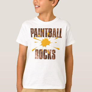Camiseta Camisa-T de Paintball Rocks (marrom)