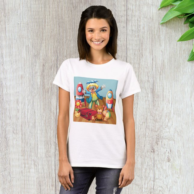 Camiseta Camisa-T De Palhaço E Brinquedos (Criador carregado)