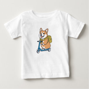 Camiseta Camisa-T de Patinetes de Corgi-Cute