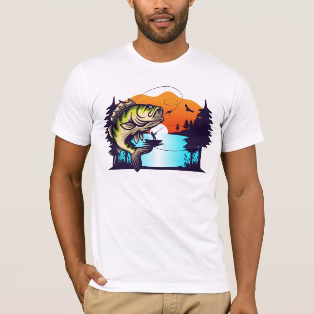 Camiseta Camisa-T de pesca (Frente)