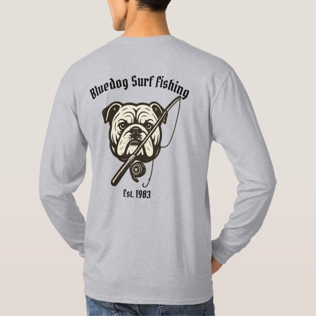 Camiseta Camisa-T de PESCA SURF BLUEDOG (Verso)