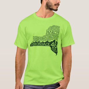 Camiseta Camisa-T de Picos Altos de Adirondack (Logotipo Ve
