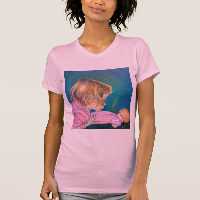 Camiseta Camisa-T de pijama rosa (Frente)