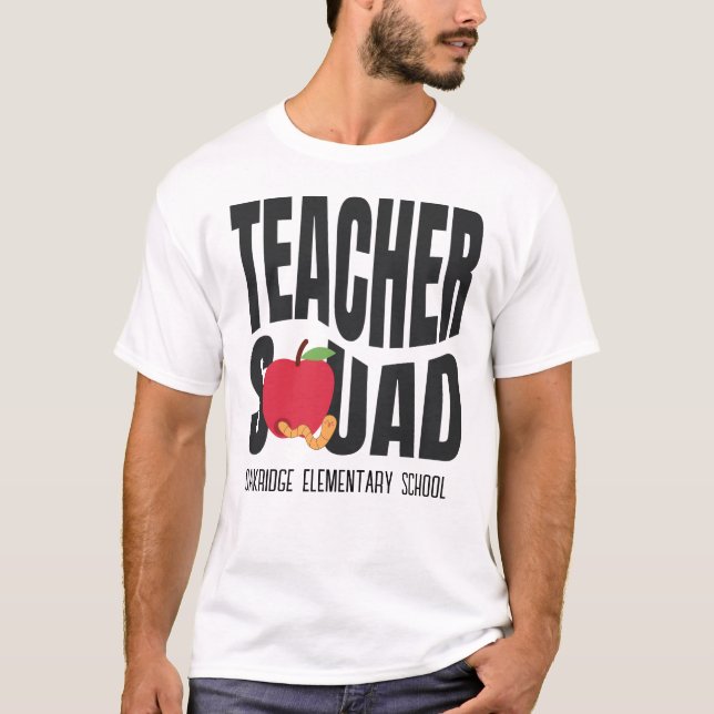 Camiseta Camisa-T de Professora de Maçã Vermelha Cura (Frente)