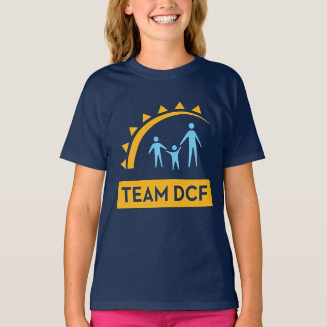 Camiseta Camisa-T de Raparigas DCF da Equipe (Frente)
