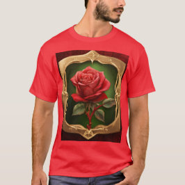 Camiseta Camisa-T de Rosa de estilo de tatuagem