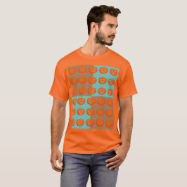 Camiseta Camisa-T de rosto de abóbora do Halloween
