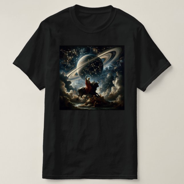 Camiseta Camisa-T de Saturno (Frente do Design)