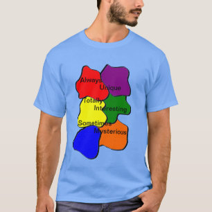 Camiseta Camisa-T de Sempre Única Autismo Masculina