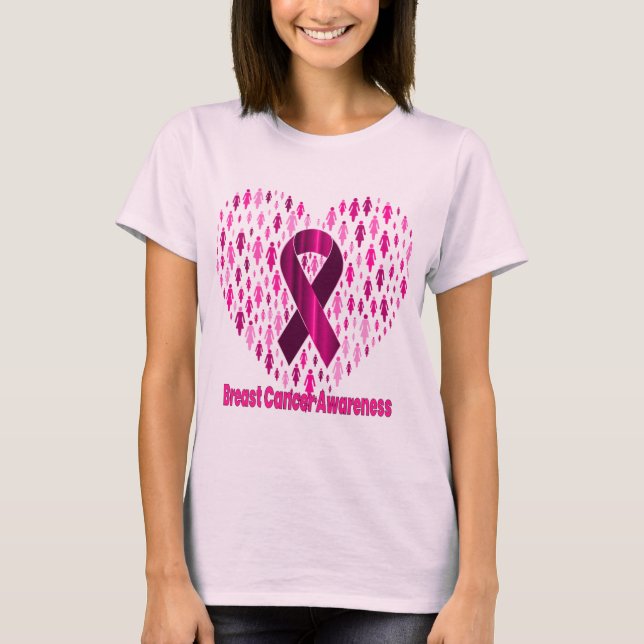 Camiseta Camisa-T de sensibilização para o Cancer da mama r (Frente)