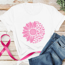 Camiseta Camisa-T de Sensibilização para o Cancer de Fita R