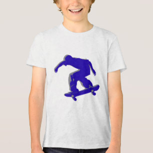 Camiseta Camisa-T de Silhueta Azul