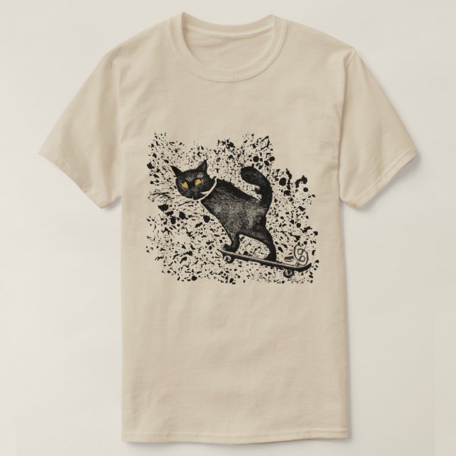 Camiseta Camisa-T de skate com gráfico de espácter (Frente do Design)