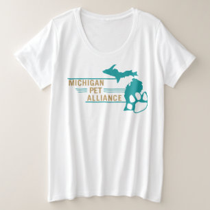 Camiseta Camisa-T de tamanho mais feminino do MPA