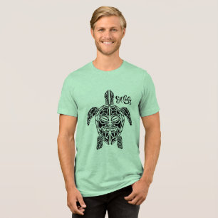 Camiseta Camisa-T de Tartaruga Havaiana, de uso masculino