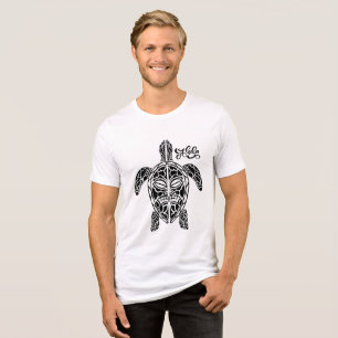 Camiseta Camisa-T de Tartaruga Havaiana, de uso masculino