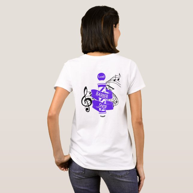 Camiseta Camisa-T Design Purple da Harmonia da Barbearia de (Parte Traseira Completa)