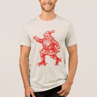 Camiseta Camisa-T Deslizante Santa Claus