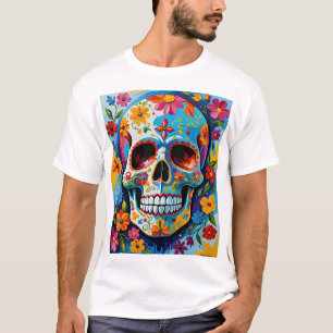 Camiseta Camisa-T Día de los Muertos de Açúcar Vibrante
