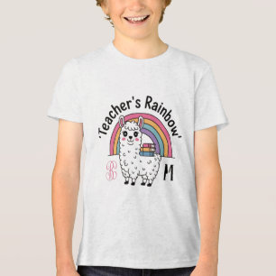 Camiseta Camisa-T do "Arco-Íris do Professor" Crianças - Cu