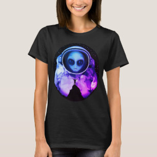 Camiseta Camisa-T do Astronauta da Alienígena Retroativa