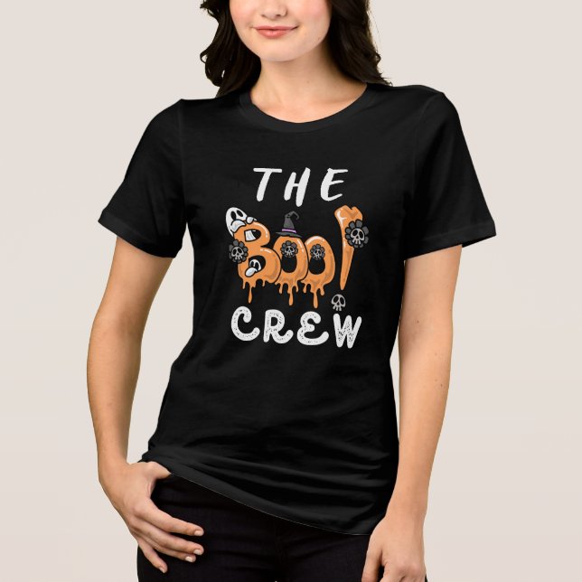 Camiseta Camisa-T do Boo Crew Halloween Ghost Squad (Frente)