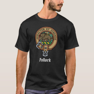 Camiseta Camisa-T do Clan Pollock Crest