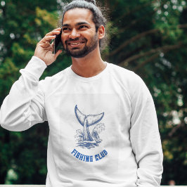 Camiseta Camisa-T do Clube de Pesca de Baleia do Mar Desenh