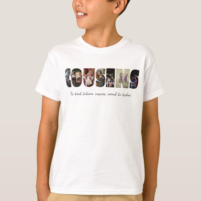 Camiseta Camisa-T do Cousins Photo Collage (Frente)