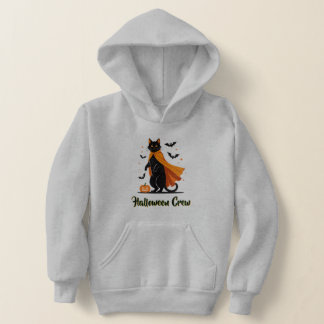 Camiseta Camisa-T do Dia das Bruxas de Gato Preto Pumkin