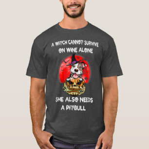 Camiseta Camisa-T do Dia das Bruxas de Pitbull