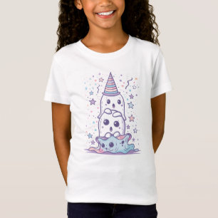 Camiseta Camisa-T do Dia das Bruxas do Fantasma Bonito