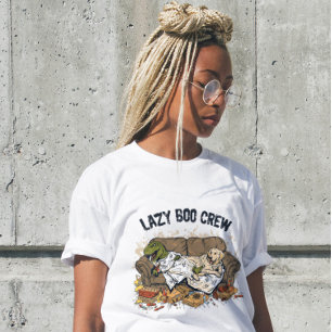 Camiseta Camisa-T do Dia das Bruxas Preguiçosa