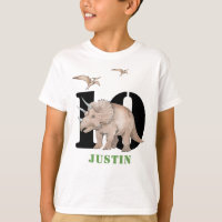Camisa-T do Dinosaur Triceratops