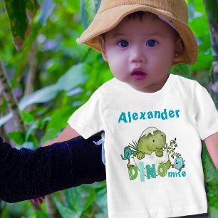 Camiseta Camisa-T do Dinossauro DINO Mite do Bebê Personali