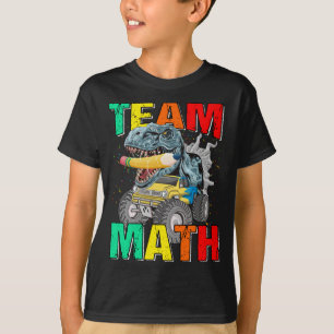 Camiseta Camisa-T do Dinossauro do Monstro de Matemática d