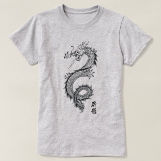 Camiseta Camisa-T do Dragão Chinês