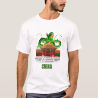 Camisa-T do Dragão Chinês - Símbolo de Força e Sab