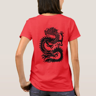 Camiseta Camisa-T do dragão chinês tradicional