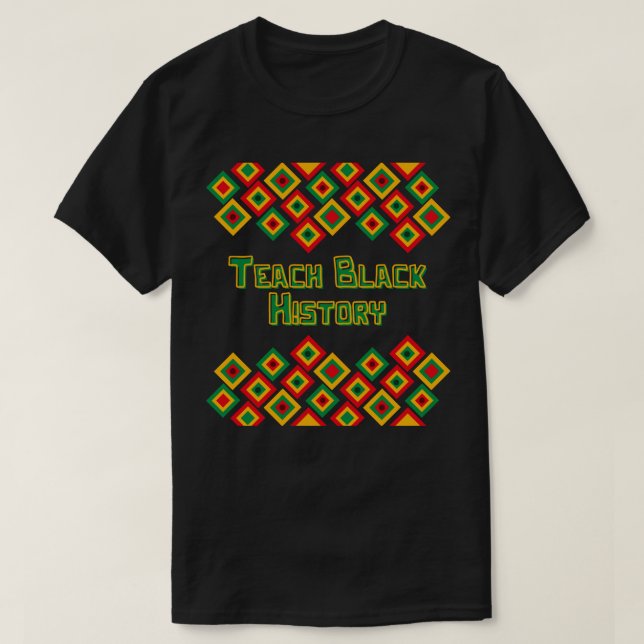Camiseta Camisa-T do Ensino de História Negra BHM (Frente do Design)