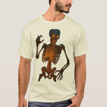 Camisa-T do Esqueleto Brilhante - Halloween Spooky